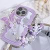 Double Layer Rhinestone Phone Chain Glitter Beads Bag Pendant Beaded Cell Phone Lanyard  Key Chain
