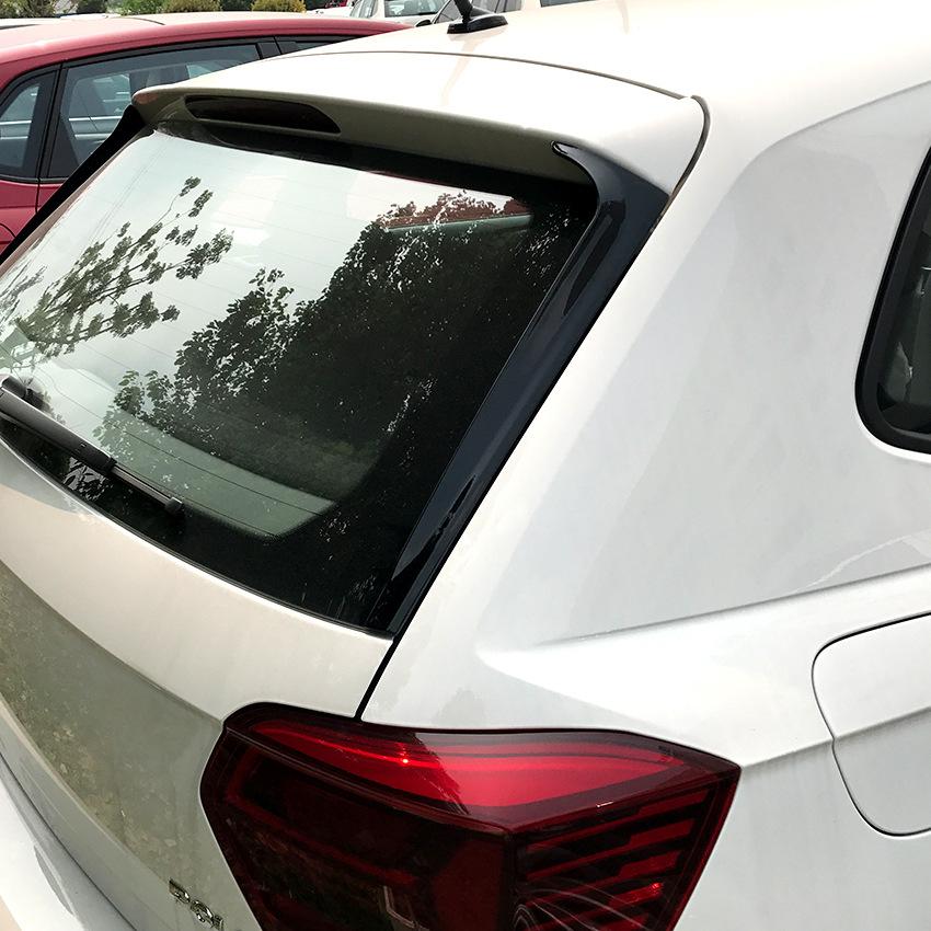 Боковой Спойлер-Дефлектор Заднего Бокового Окна Автомобиля Для VW Polo MK6 Стандартный 2018+ Глянцево-Черный Спойлер-Крыло на Заднюю Дверь Багажника