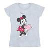 Womens/Ladies Minnie Mouse Love Heart Cotton T-Shirt