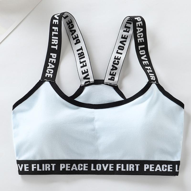 Хлопковое нижнее белье для девочек, спортивный бюстгальтер, тренировочный бюстгальтер, нижнее белье для студентов