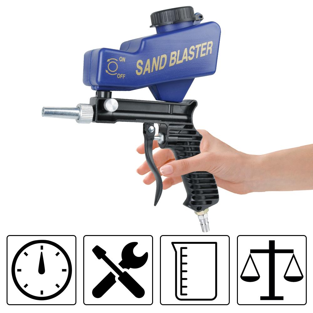 Rust Blasting Device Gravity Sandblasting Gun Pneumatic Sandblasting Set Adjustable Blasting Machine Pneumatic Blasting Gun Set