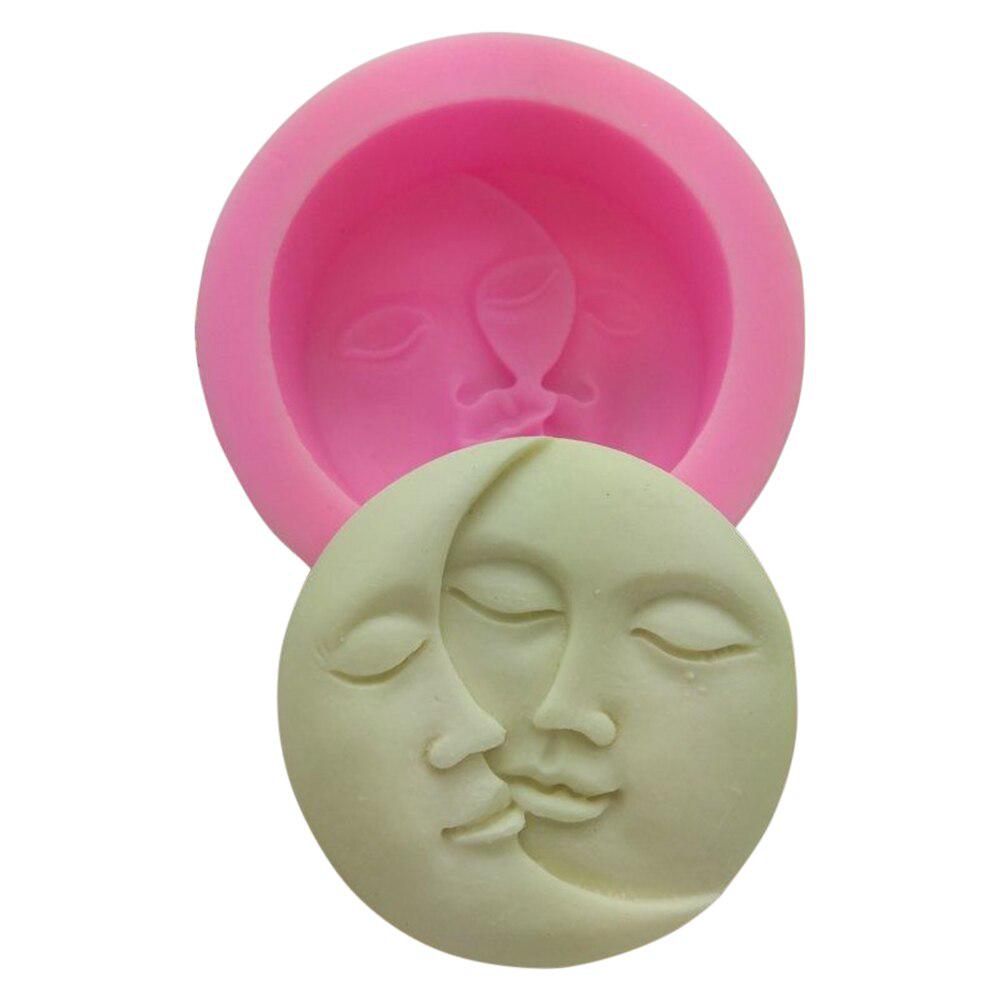 Силиконовые формы для мыла Солнце и Луна лица ремесло DIY форма для запекания мыла ручной работы инструмент для Прямая доставка