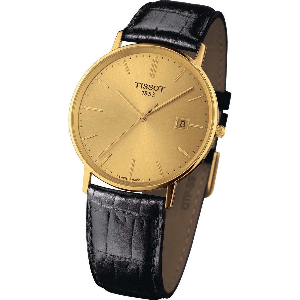 Tissot Мужские модные часы T922.410.16.021.00 с кожаным ремешком и циферблатом цвета шампанского