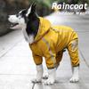 Waterproof Dog Raincoat with Hood Puppy Small Medium Dogs Solid Puppy Clothes Reflective Pets Cats Outwear Legged Solid Jacket