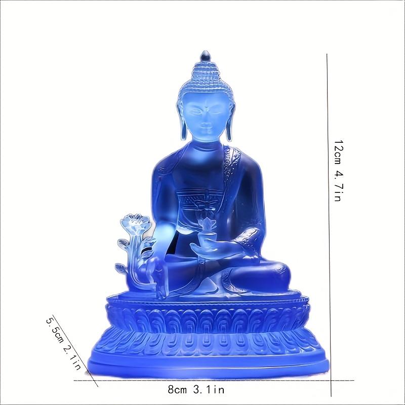 1pc Classic Resin Buddha Statue Ornament, Symbolizing Good Luck & Spiritual Enlightenment, Floor Placement