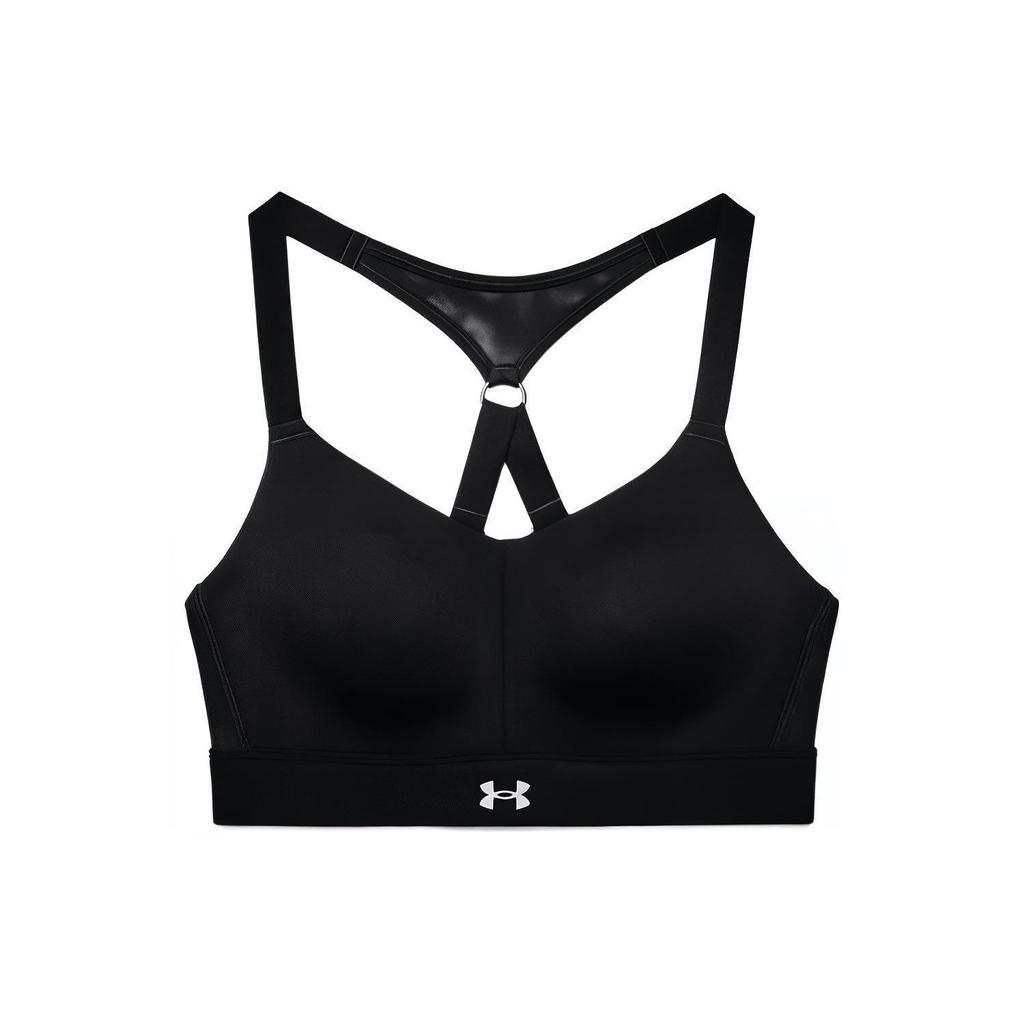 Under Armour Breathelux Solid Logo Training Shock Absorbing High Intensity Sports Bra Women Underwear Black 1370739-001
