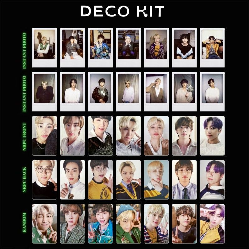 BTS Deco Kit Gugu Card Случайная карта Polaroid Маленькая карта