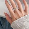 Геометрическое Цветочное Кружевное Регулируемое Открытое Кольцо-Шпилька для Женщин