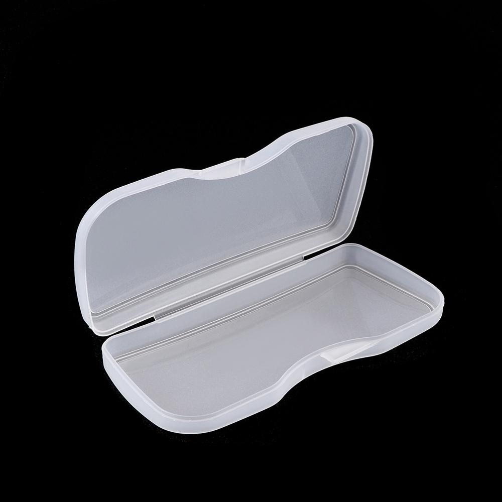 Portable Matte Transparent White Glasses Case Hard Box Eyewear Accessories Clip