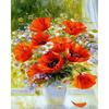 Набор для вышивки крестом DIY Алмазная вышивка Красный цветок Полный круглый алмазная живопись Мозаика Домашний декор