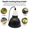 Reptile Heat Lamp Fixture Heat-Resistant Universal Easy Installation Deep Dome Reptile Light Fixture with Power Cable