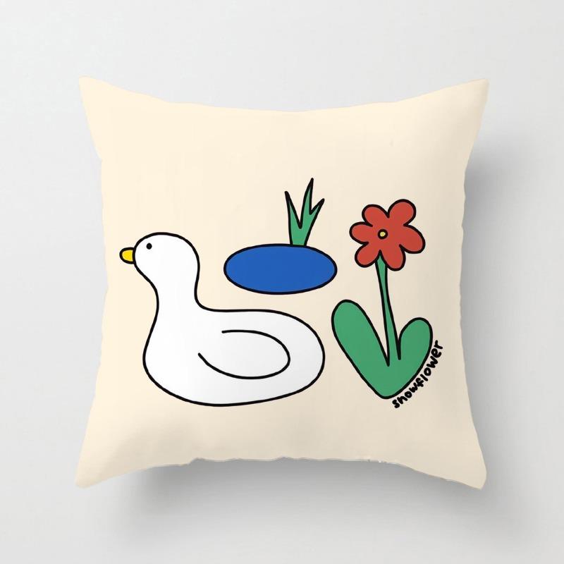 Cute Couple Simple Puppy Pillowcase Dormitory Decoration Office Living Room Sofa Home Pillowcase