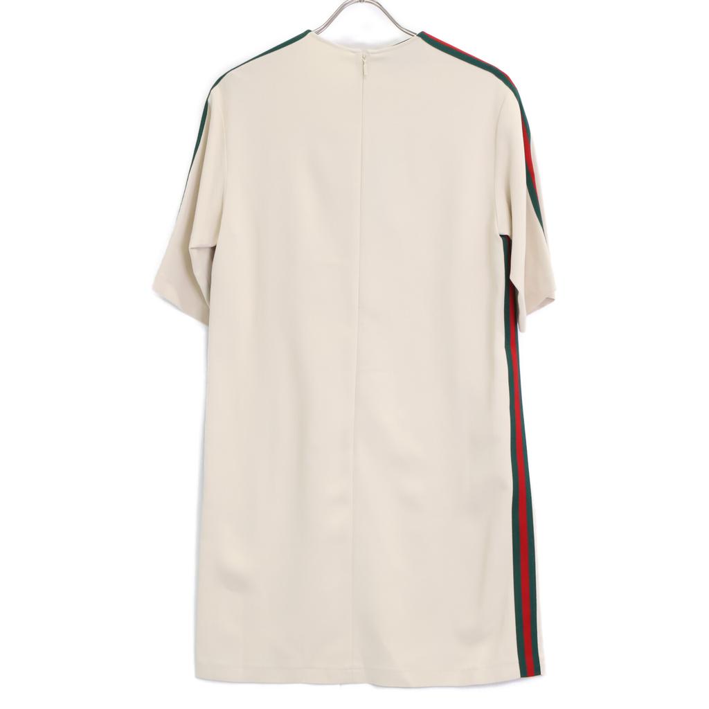 Gucci [Beauty / Domestic Regular] 528977 Side Sherry Line Half Sleeve Dress 38 IvoryUsed
