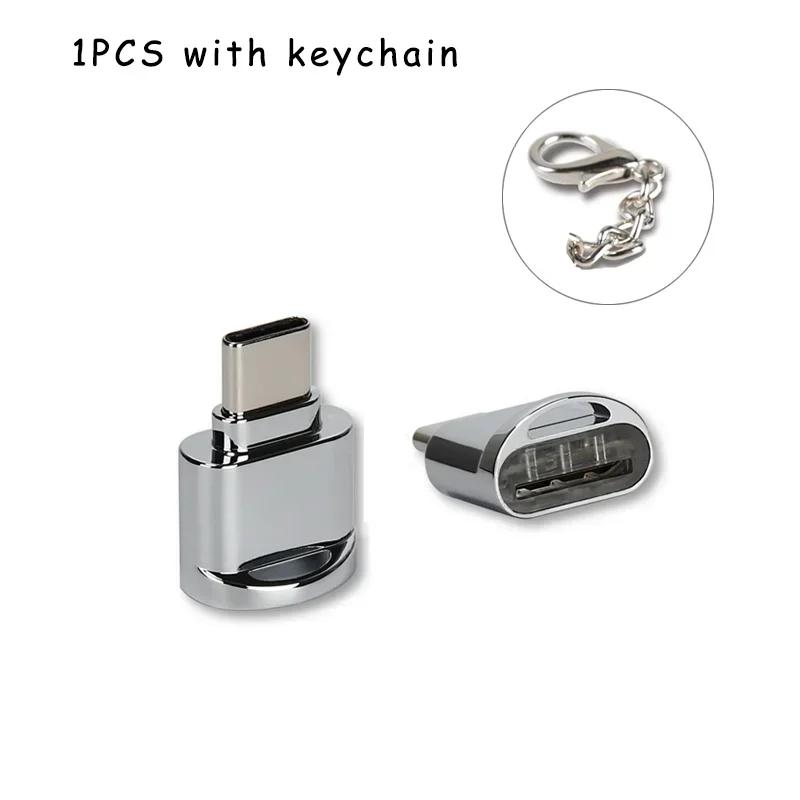 Адаптер Type C OTG для TF Картридер для карт памяти Micro-SD для Samsung Huawei Xiaomi Алюминиевый картридер для Micro TF Microsd Ноутбук