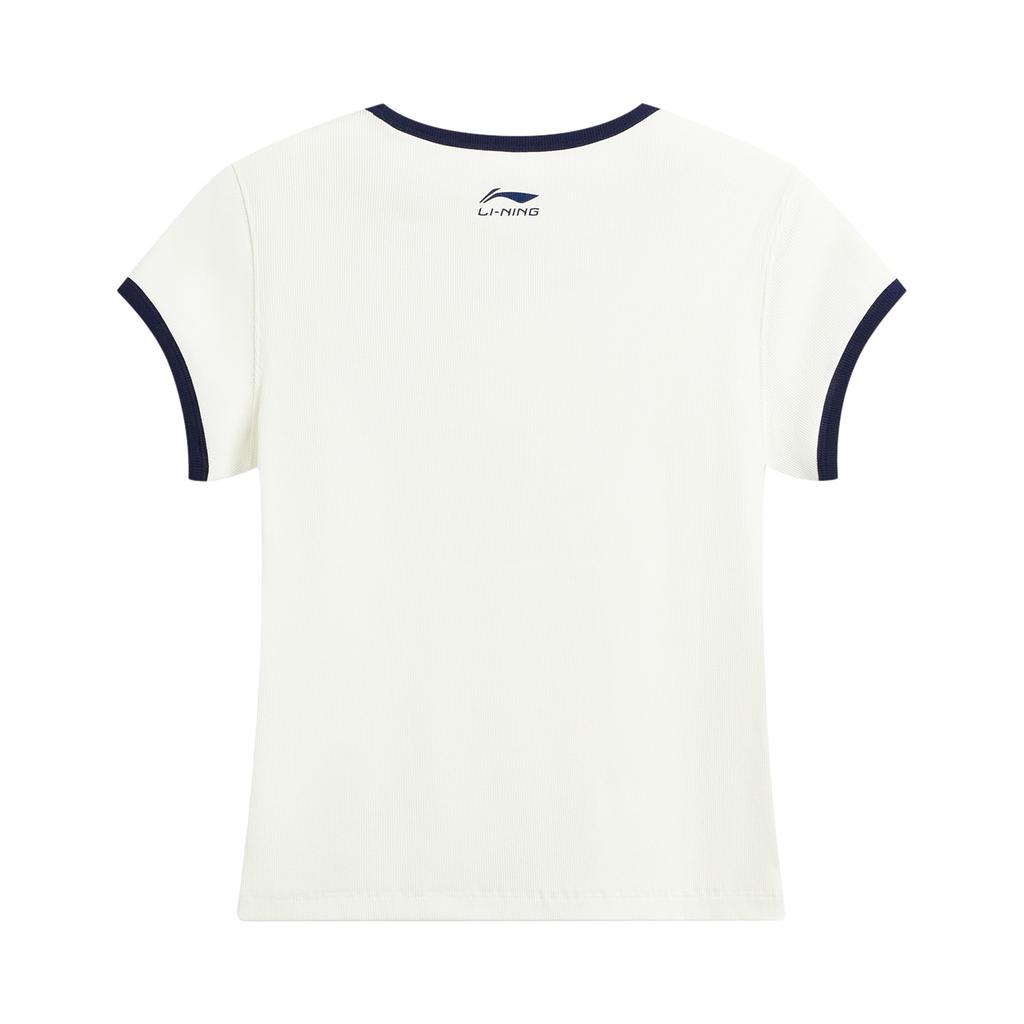 Женская футболка с круглым вырезом и логотипом-буквой из серии Li Ning Sports Lifestyle ATSW268-1