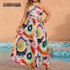 Plus Size Women's Dress Summer Sleeveless Loose Bohemian Holiday Beach Dresses
