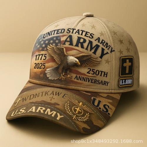 PODD digital print baseball cap, U.S. Navy anniversary hat, printed baseball cap, sun hat