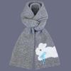 Soft Cartoon Thick Shawl Warmer Long Scarf Large Rabbit Knitted Scarf  Spring