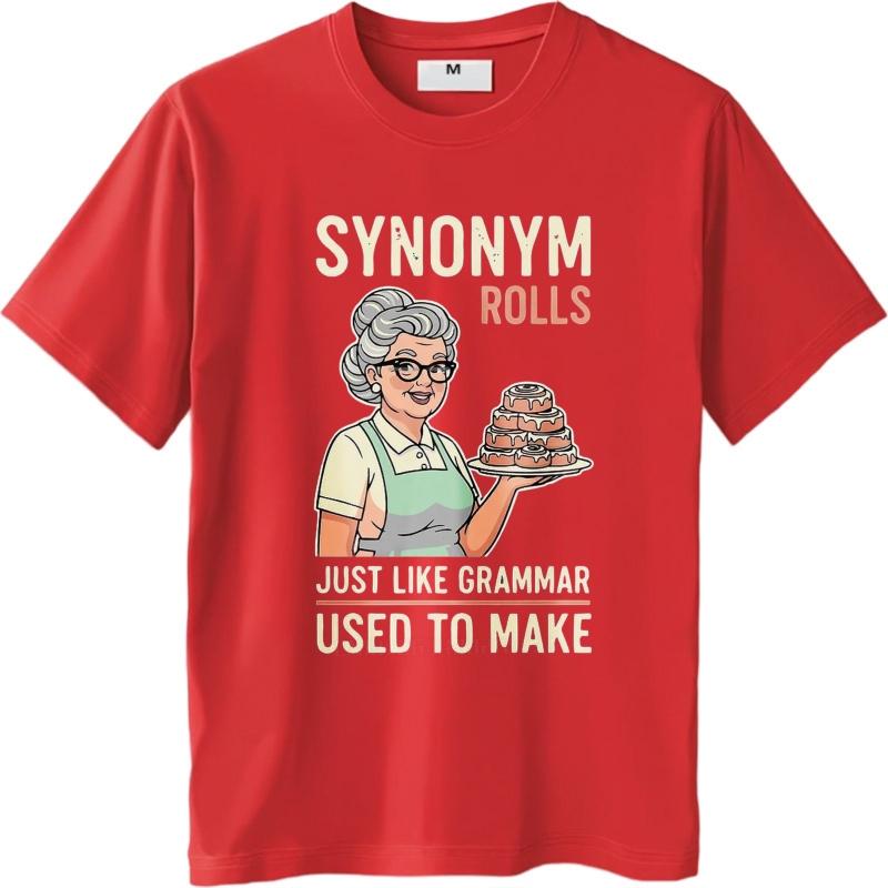 men brand tshirt Vintage summer Boys tshirt Synonym Rolls Just Like Grammar Used To Make Short Sleeve Travel Oneck tops