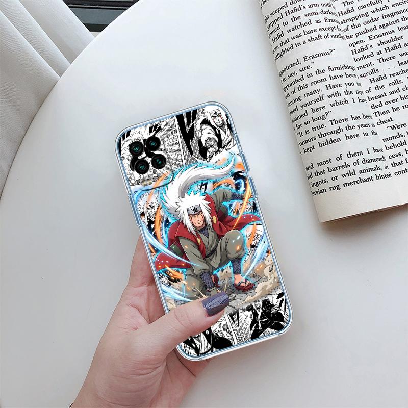 RA22 NARUTO Jiraiya Transparent Phone Case for Motorola Moto G7 G8 G9 G84 G85 G73 G24 G15 Z2 Play Power Plus