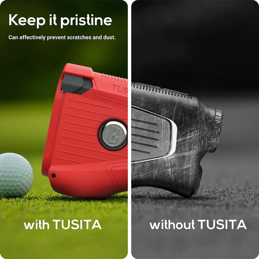 Силиконовый чехол TUSITA, совместимый с лазерным дальномером Bushnell PRO X3 Golf, красный X3+ -