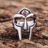 Панк Винтаж Нержавеющая сталь MF DOOM Маска Кольца с красным камнем Модные украшения на пальцы для мужчин и женщин Амулет для вечеринок Подарочные украшения