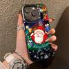 Рождественское приложение чехол для мобильного телефона Apple 14P новый iPhone16Pro жесткий чехол 15max противоударный 12/11 цветной серебристый 13