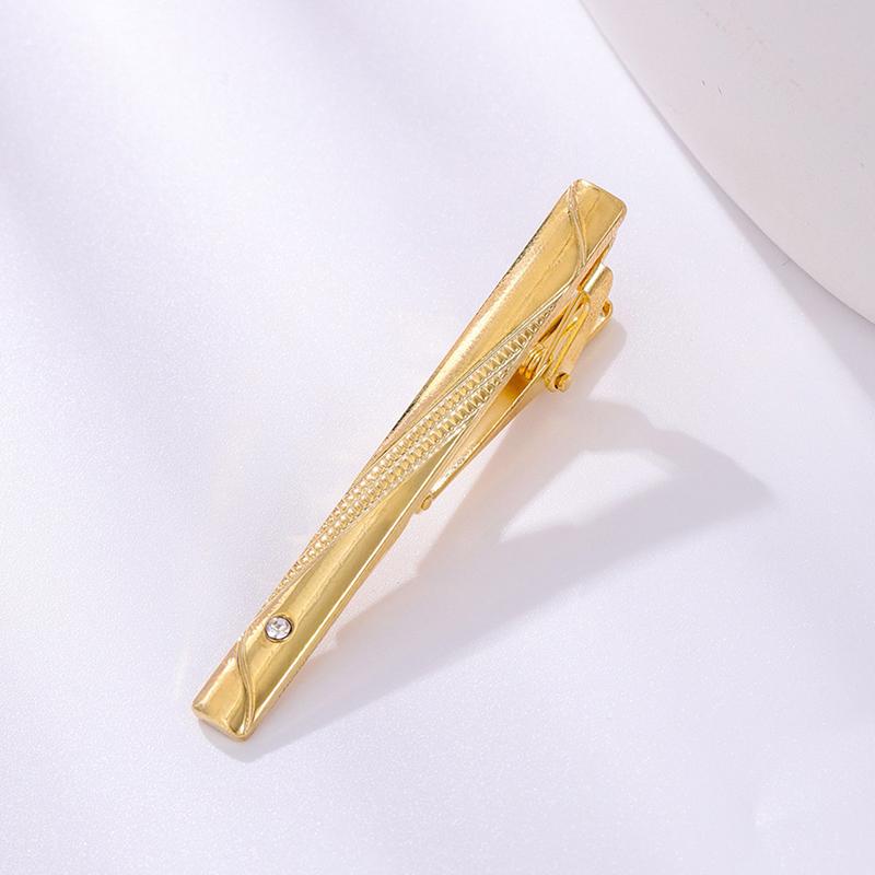 Metal Gold Color Tie Clip For Men Wedding Necktie Tie Clasp Clip Gentleman Ties Bar Tie Pin For Men'S Accessories