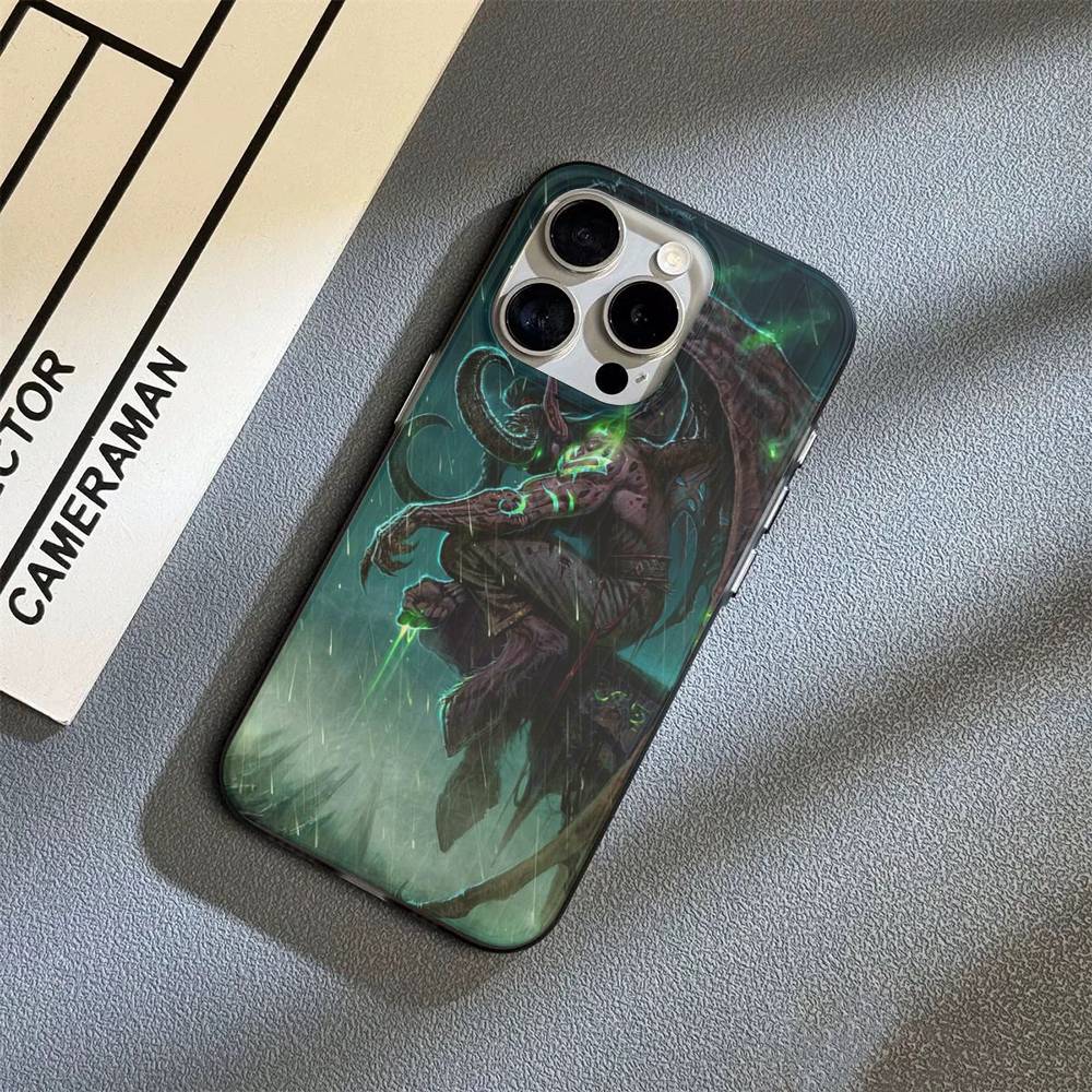 W-World Of W-Warcraft Игра Ретро Гофрированный Узор Для IPhone 17 16 15 14 13 12 11 16 Pro Max Plus Pro Нескользящий Чехол Для Телефона