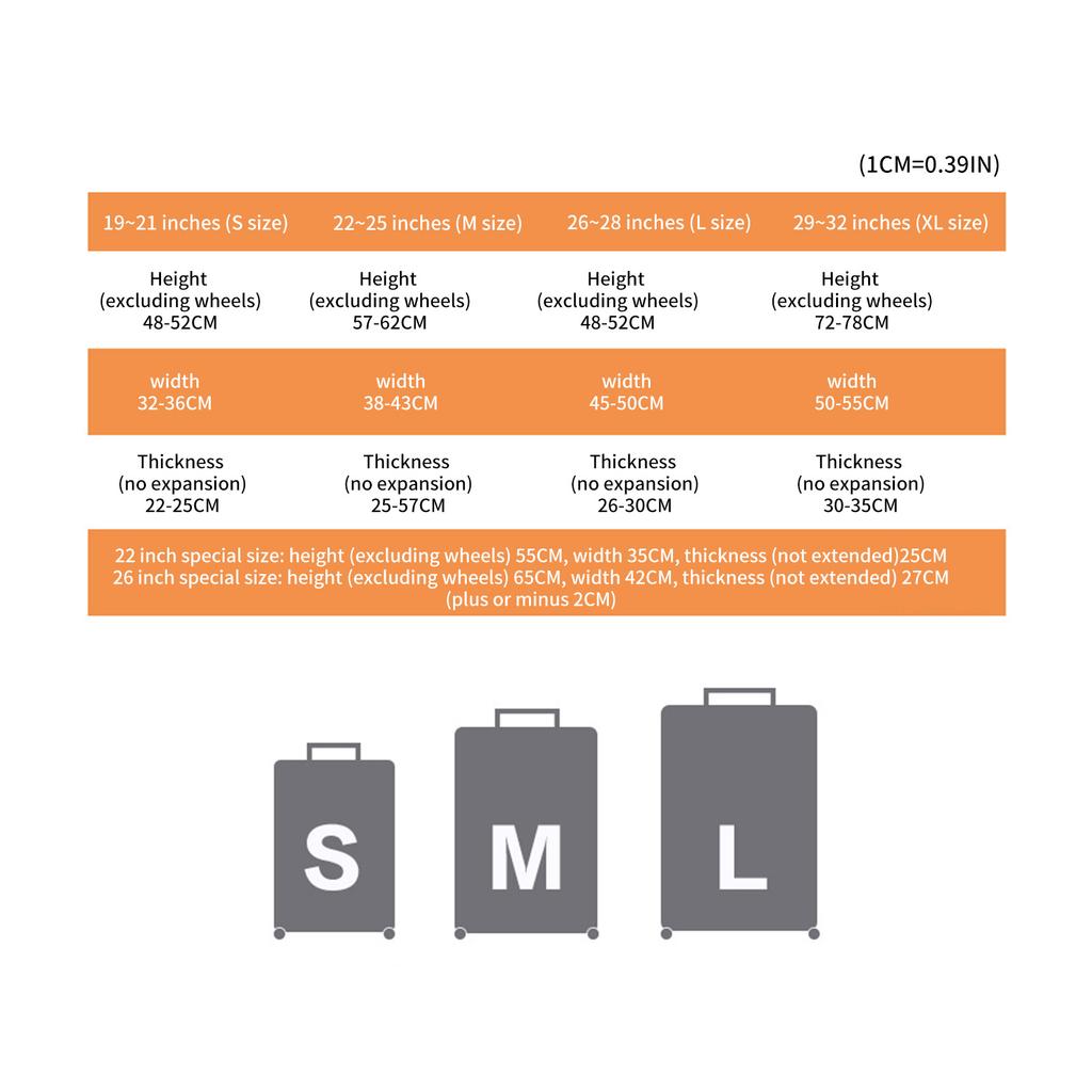 Защитный чехол для багажа Эластичный чехол для багажа Пылезащитный Моющийся Подходит для чемодана 19-28 дюймов Дорожные аксессуары