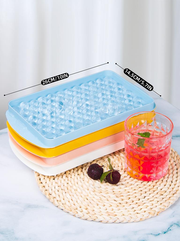 1pc Silicone Ice Cube Mold 104 Cube Ice Trays Food Grade Maker Kitchen Household Stackable Ice Trays With Covers