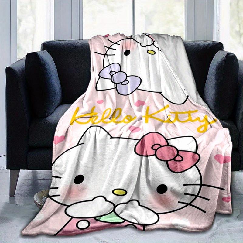 1pc. Hello Kitty Cute Cartoon Blanket - Perfect for Home, Office, Outdoor Use, Gift Idea, Suitable for Al