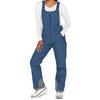 Waterproof Ski Pants Women Ski Bib Insulated Overalls Thickened Adjustable Shoulder Strap