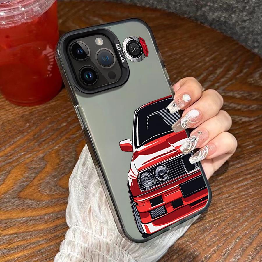 Чехол для телефона для iPhone 11 12 13 Pro Max 17 Air 14 15 16 Plus 16e Мягкий корпус JDM Спортивный автомобиль