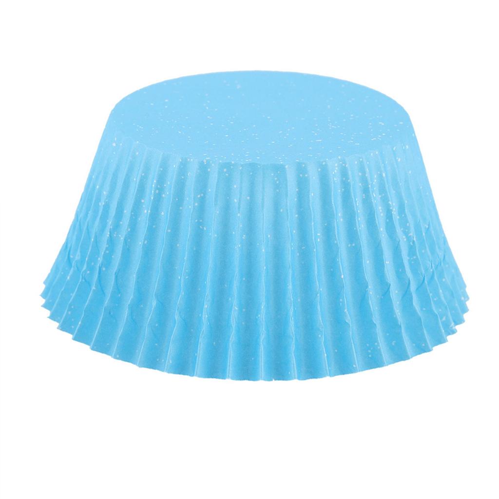 100PCS Mini Cupcake Liners Round Cake Baking Cups Muffin Cases Home Party Blue