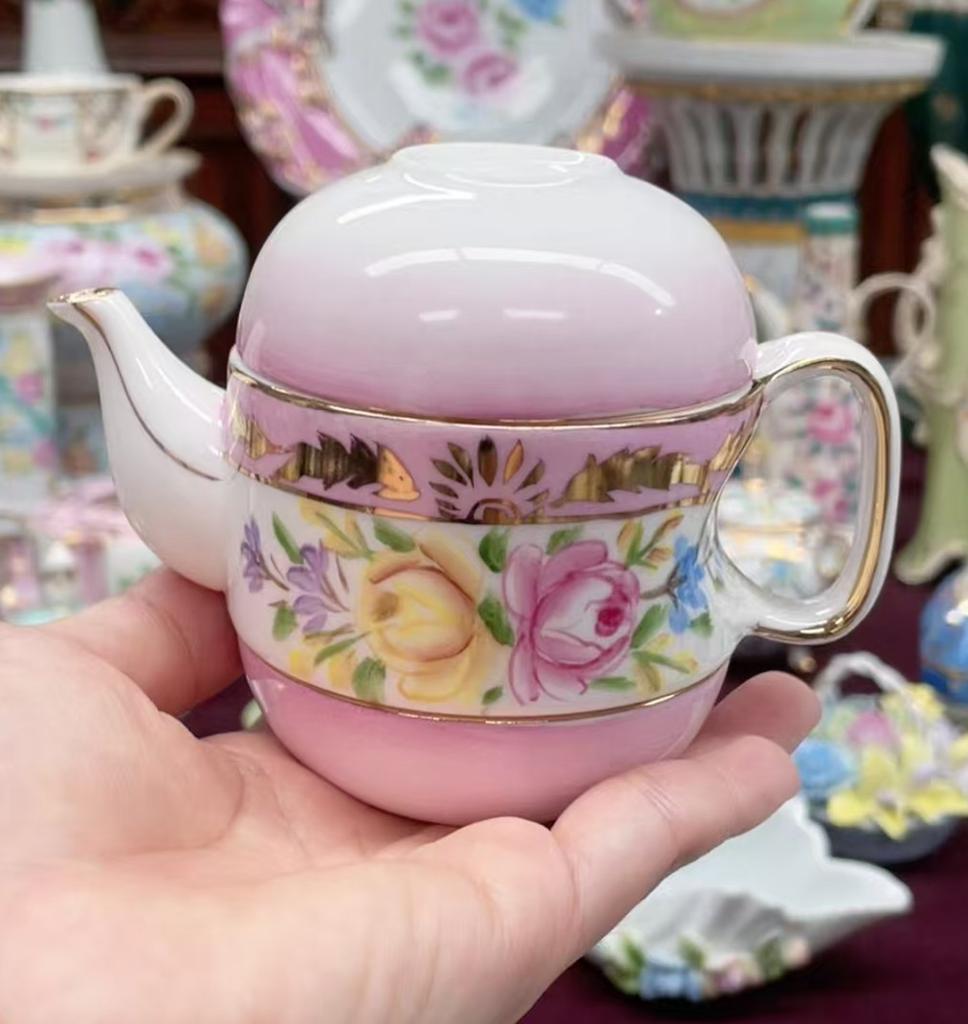 Ceramics Flower Jewelry Storage Box Vase Teapot Flower Basket Jewelry Case Storage Jewelry Organizer Display Home Decor Ornament