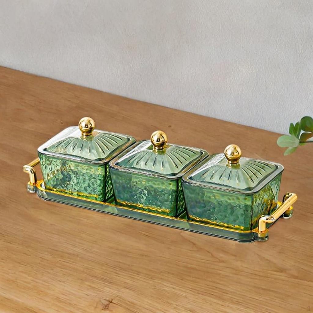 Органайзер для сухофруктов, коробка для конфет, 3 отделения, многофункциональный поднос для закусок для вечеринок