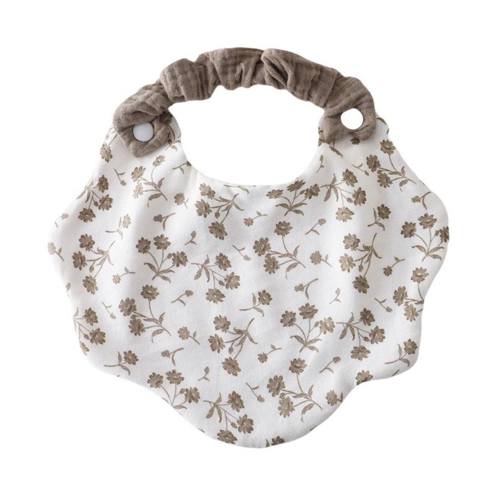 360-Degree Coverage Drool Bib Cotton Gauze Burp Cloth Soft Baby Feeding Bib  For Newborn Infants