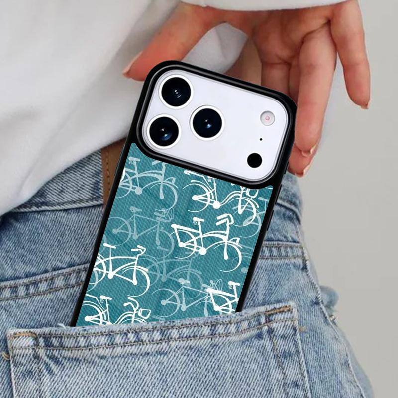 Bike Pattern Phone Case for iPhone 16e 15 14 13 12 17 Pro Max Plus Air 17pro Cover Coque