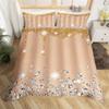 Silver Glitter Duvet Cover Bling Party Decorations Bedding Set Microfiber Diamond Comforter Cover Queen For Boys Girls Children