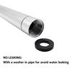 4inch Stainless Steel Extension Tube Pipe Handheld Bathroom Shower Head Extender