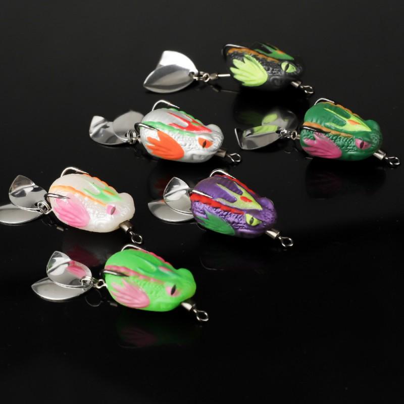 Topwater Frog Lure Bass Fishing Long Cast Soft Bait With Realistic Design 6 Colors Available