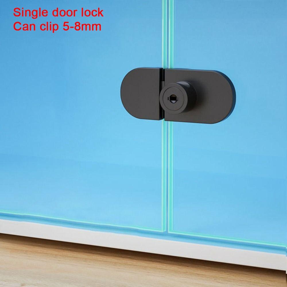 Steel Double Open Sliding Security Glass Door Lock Lockset Cabinet Display Lock Cabinet Door Lock