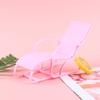 1Pc 1:6 Dollhouse Furniture Swim Foldable Deckchair Accessories Pink Beach Chair