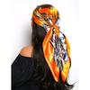 Принт Повязка Шарф Женская Мода 90*90 См Шелковый Сатин Хиджаб Бандана Нашейный Платок Защита от Солнца Шаль Палантин Головной Платок