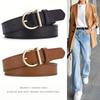 Women's Belt Pin Buckle Thin Belt Soft Belt Women with Cargo Pants Jeans Windproof Belt PU Leather Belt