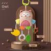 Cute Cartoon Plush Animal Car Pendant With Rattle For Baby Car Seat