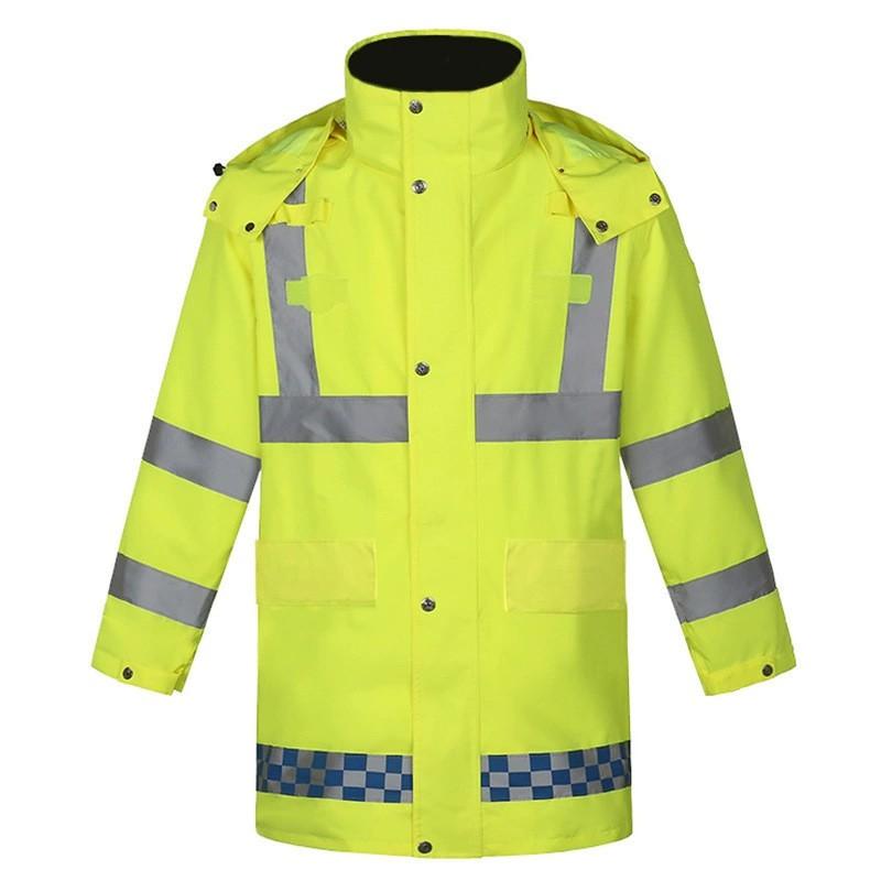 Reflective Safety Rain Suit Winter Warm Workwear Cycling Outdoor Commute