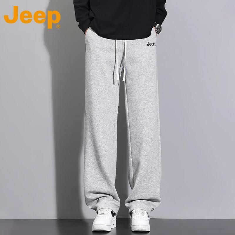 Jeep Мужские осенне-зимние свободные прямые повседневные спортивные штаны