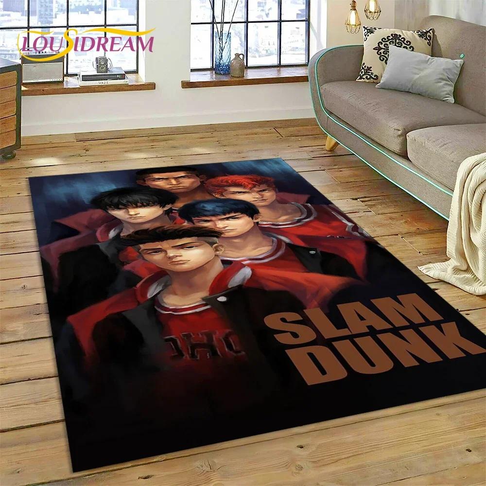 Мультяшный ковер-коврик Slam Dunk Basketball Anime для спальни, гостиной, дома, дивана, детских игр, большой декоративный коврик для пола